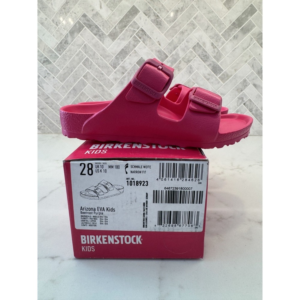 Birkenstock Arizona EVA Sandals Kids Youth Size 10‎ 28 Beetroot Purple Slides